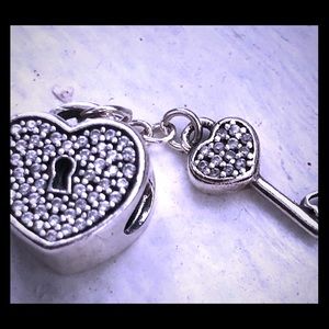 Pandora Charm block of love sterling silver